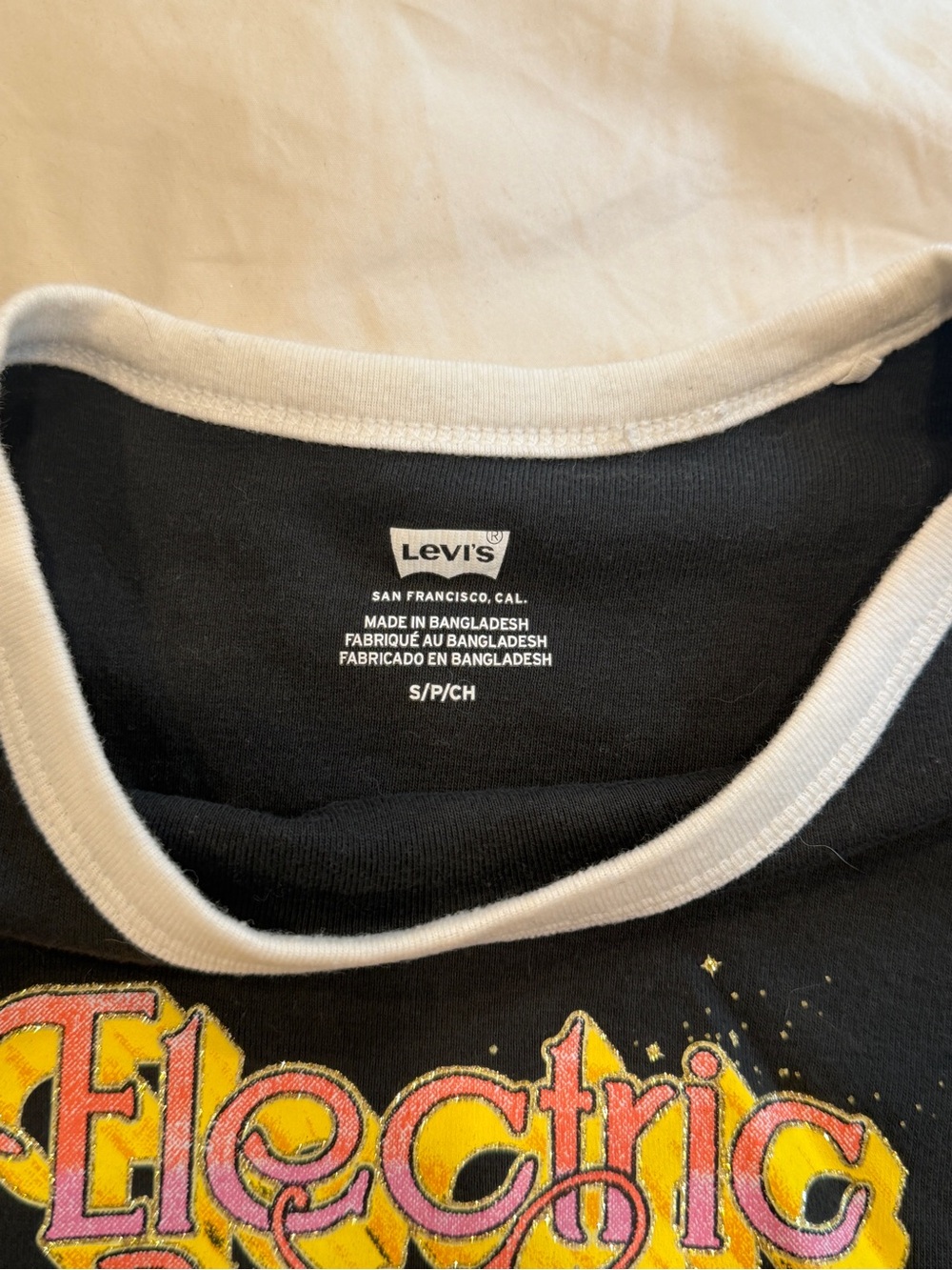 Levis Electric Rodeo Black Ringer Tee - Picture 2 of 3